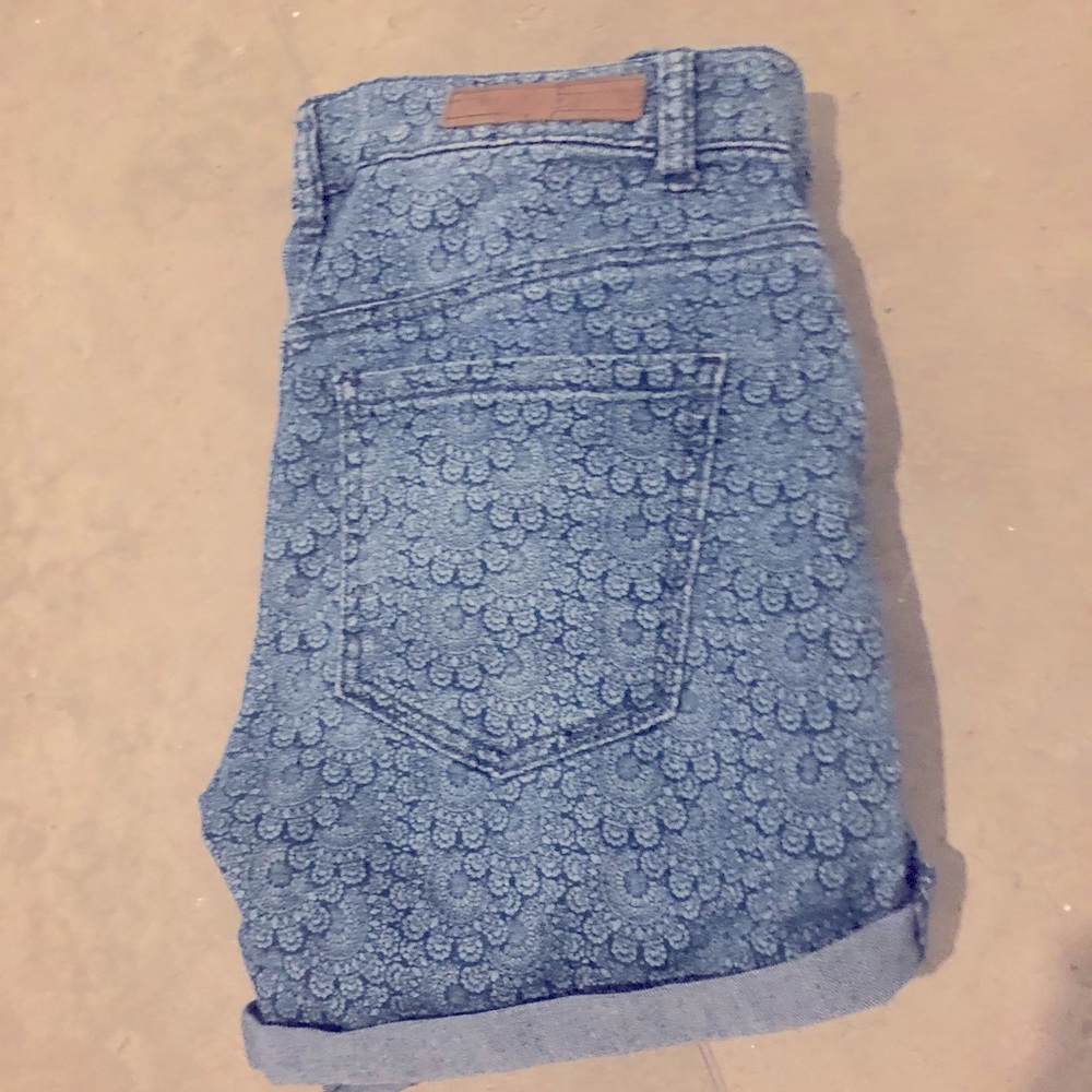 Liverpool Pattern Jean Shorts